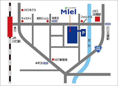 ミエル川口周辺図 ミエル川口周辺図
